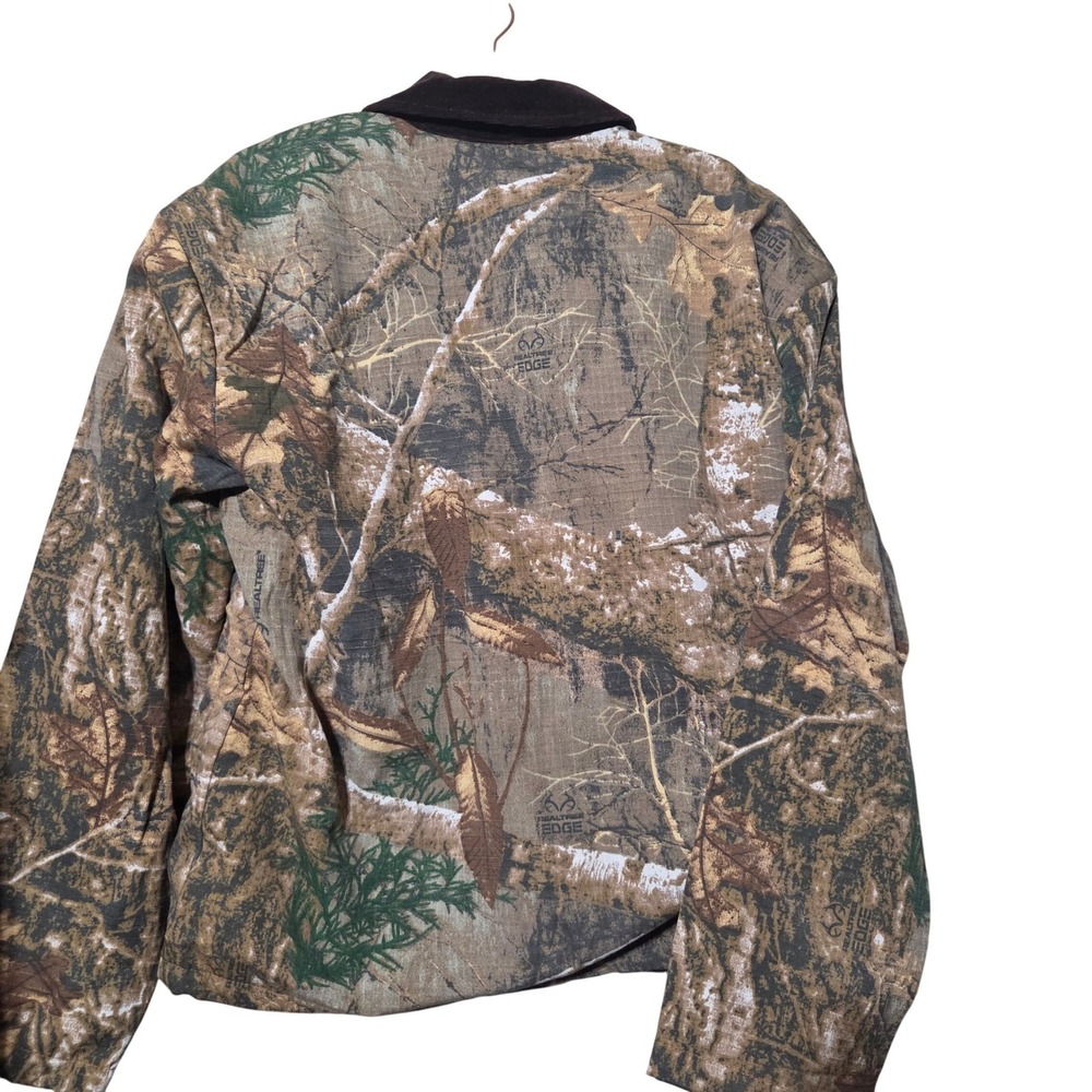 Carhartt Recycled/Upcycled Real Tree Camo Work Jacket Mens XL BrownGreen - Picture 4 of 6